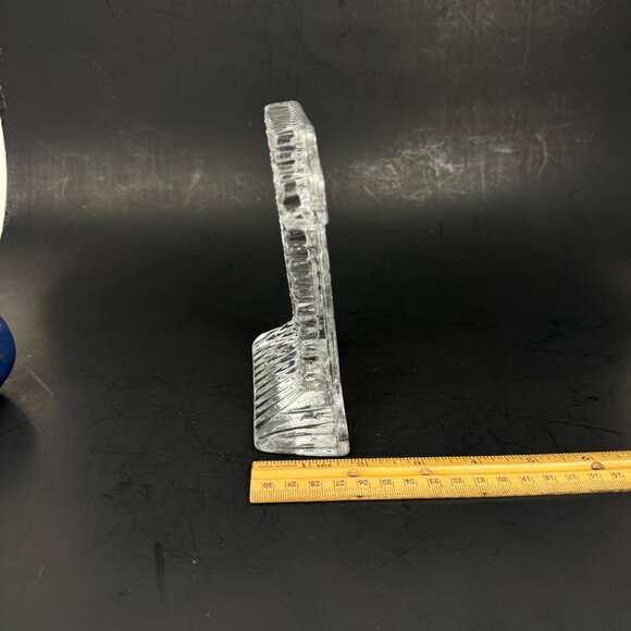 Vtg Avon Clear Glass Number 1 Shape Tabletop Picture Frame 24% Full Lead READ - Picture 10 of 12